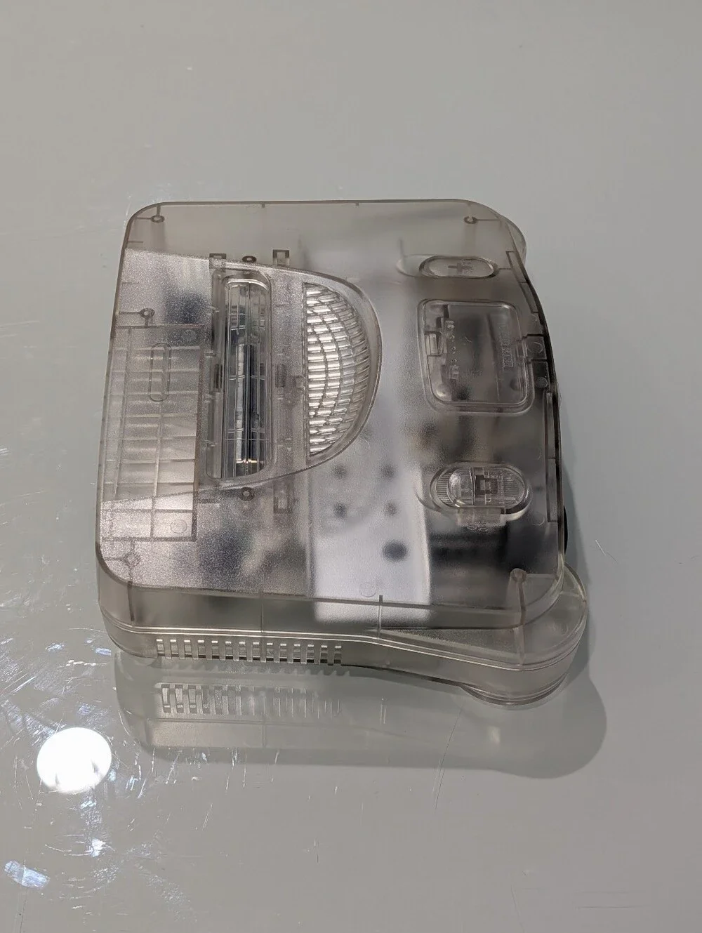 Clear Transparent Nintendo 64 N64 Videogame Console (NUS-001) with Jumper Pak